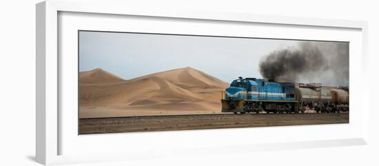 Dunes and Train, Walvis Bay, Namibia-null-Framed Photographic Print