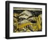 Dunes One Sitting and Girl Lying Down (Two Girls in the Sylt Dunes)-Otto Mueller-Framed Giclee Print