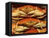 Dungeness Crab at Pike Place Public Market, Seattle, Washington State, USA-David Barnes-Framed Stretched Canvas