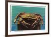 Dungeness Crab on Hood Canal - Hood Canal, WA-Lantern Press-Framed Premium Giclee Print