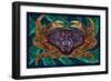 Dungeness Crab - Paper Mosaic-Lantern Press-Framed Art Print