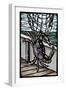 Dungeness Crab - Scratchboard-Lantern Press-Framed Art Print