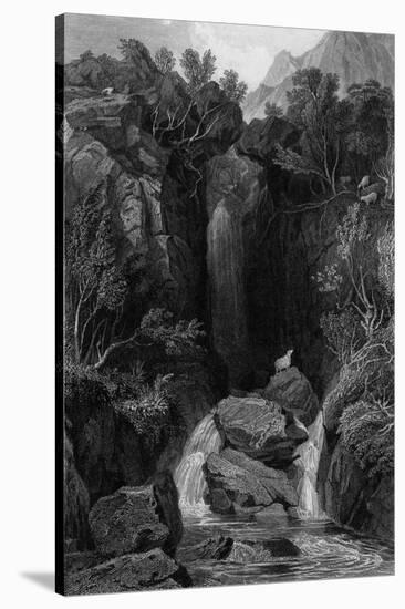 Dungeon Ghyll, Lake District-Thomas Allom-Stretched Canvas