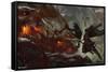 Dungeons and Dragons - Drizzt vs Demogorgon-Trends International-Framed Stretched Canvas