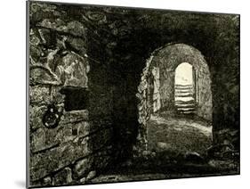 Dungeons in the Castle Below Queen Mary's Room. Illustration from Cassell's 'Old and New Edinburgh'-null-Mounted Giclee Print