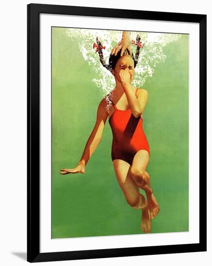 "Dunked Under Water," August 9, 1941-John Hyde Phillips-Framed Giclee Print