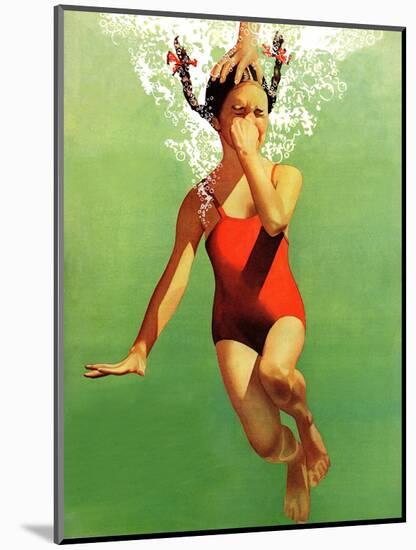 "Dunked Under Water," August 9, 1941-John Hyde Phillips-Mounted Giclee Print