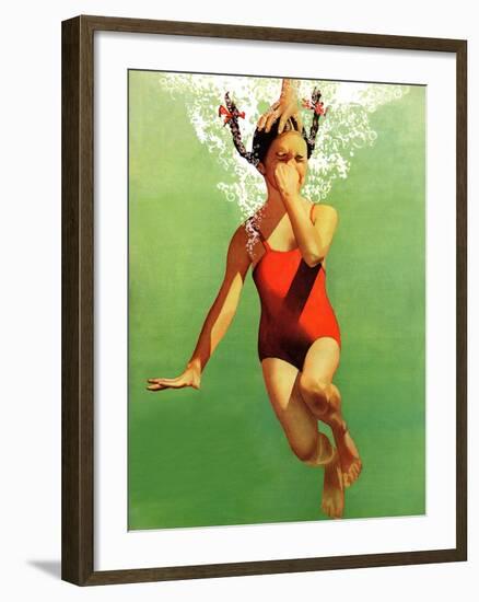 "Dunked Under Water," August 9, 1941-John Hyde Phillips-Framed Giclee Print