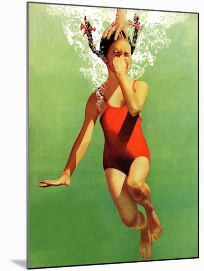 "Dunked Under Water," August 9, 1941-John Hyde Phillips-Mounted Giclee Print