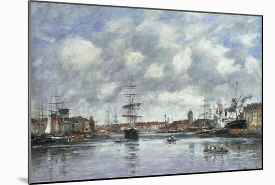 Dunkerque, Le Bassin des Hollandais, 1889-Eugène Boudin-Mounted Giclee Print