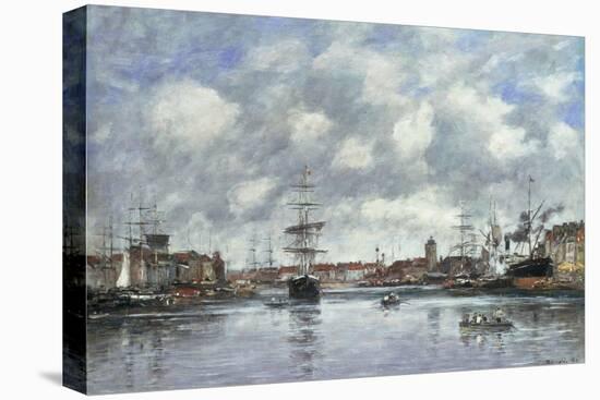 Dunkerque, Le Bassin des Hollandais, 1889-Eugène Boudin-Stretched Canvas