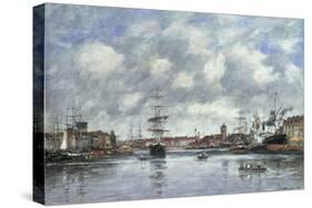 Dunkerque, Le Bassin des Hollandais, 1889-Eugène Boudin-Stretched Canvas