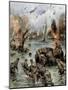 Dunkirk Evacuation-Achille Beltrame-Mounted Art Print