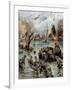 Dunkirk Evacuation-Achille Beltrame-Framed Art Print