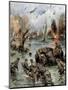 Dunkirk Evacuation-Achille Beltrame-Mounted Art Print