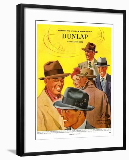 Dunlap, Magazine Advertisement, USA, 1950-null-Framed Giclee Print