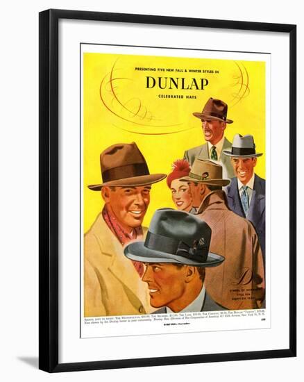 Dunlap, Magazine Advertisement, USA, 1950-null-Framed Giclee Print