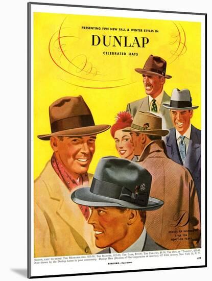 Dunlap, Magazine Advertisement, USA, 1950-null-Mounted Giclee Print