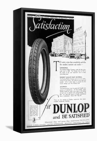 Dunlop Advertisment, 1923-null-Framed Stretched Canvas