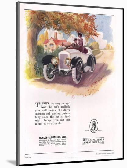 Dunlop, Tires, UK, 1919-null-Mounted Giclee Print