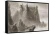 Dunluce Castle, County Antrim, Northern Ireland, from 'scenery and Antiquities of Ireland' by…-William Henry Bartlett-Framed Stretched Canvas