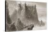 Dunluce Castle, County Antrim, Northern Ireland, from 'scenery and Antiquities of Ireland' by…-William Henry Bartlett-Stretched Canvas