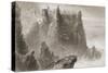 Dunluce Castle, County Antrim, Northern Ireland, from 'scenery and Antiquities of Ireland' by…-William Henry Bartlett-Stretched Canvas