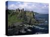 Dunluce Castle, County Antrim, Northern Ireland, United Kingdom-Roy Rainford-Stretched Canvas