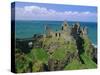 Dunluce Castle on Rocky Coastline, County Antrim, Ulster, Northern Ireland, UK, Europe-Gavin Hellier-Stretched Canvas