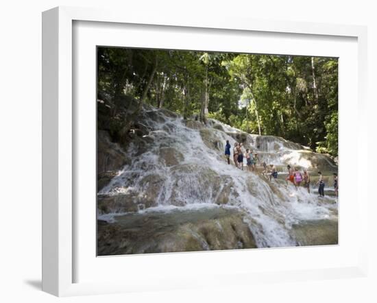 Dunn's River Falls, Ocho Rios, Jamaica, West Indies, Caribbean, Central America-Angelo Cavalli-Framed Photographic Print