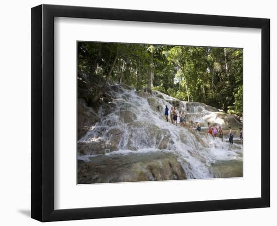 Dunn's River Falls, Ocho Rios, Jamaica, West Indies, Caribbean, Central America-Angelo Cavalli-Framed Photographic Print