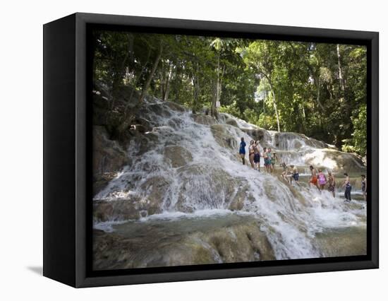 Dunn's River Falls, Ocho Rios, Jamaica, West Indies, Caribbean, Central America-Angelo Cavalli-Framed Stretched Canvas