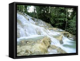 Dunn's River Falls, Ocho Rios, Jamaica, West Indies, Central America-Sergio Pitamitz-Framed Stretched Canvas