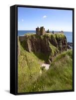 Dunnottar Castle Near Stonehaven, Aberdeenshire, Scotland, United Kingdom, Europe-Mark Sunderland-Framed Stretched Canvas