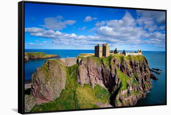 Dunnottar Castle Outside of Stonehaven, Aberdeenshire, Scotland, United Kingdom, Europe-Jim Nix-Framed Stretched Canvas