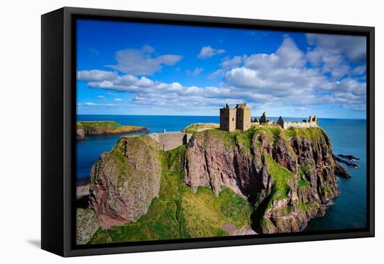 Dunnottar Castle Outside of Stonehaven, Aberdeenshire, Scotland, United Kingdom, Europe-Jim Nix-Framed Stretched Canvas