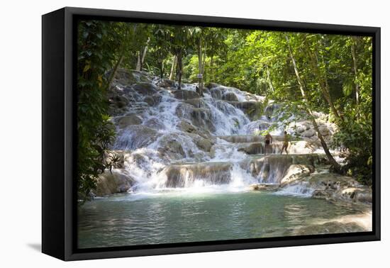 Dunns River Falls, Ocho Rios, Jamaica, West Indies, Caribbean, Central America-Doug Pearson-Framed Stretched Canvas