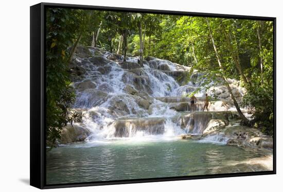 Dunns River Falls, Ocho Rios, Jamaica, West Indies, Caribbean, Central America-Doug Pearson-Framed Stretched Canvas