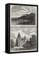 Dunrobin Castle, the Seat of the Duke of Sutherland, in Scotland-Samuel Read-Framed Stretched Canvas