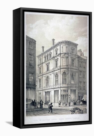 Dunstan House, on the Corner of Fleet Street and Whitefriars Street, City of London, C1842-G Moore-Framed Stretched Canvas