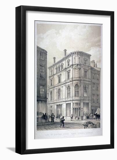 Dunstan House, on the Corner of Fleet Street and Whitefriars Street, City of London, C1842-G Moore-Framed Giclee Print