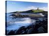 Dunstanburgh Castle, a National Trust Property, from Embleton Bay, Northumberland, England-Lee Frost-Stretched Canvas