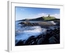 Dunstanburgh Castle, a National Trust Property, from Embleton Bay, Northumberland, England-Lee Frost-Framed Photographic Print