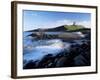 Dunstanburgh Castle, a National Trust Property, from Embleton Bay, Northumberland, England-Lee Frost-Framed Photographic Print