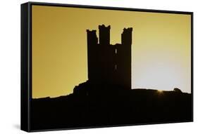 Dunstanburgh Castle at Dawn, Northumberland, England, United Kingdom, Europe-Peter Barritt-Framed Stretched Canvas