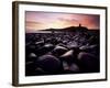 Dunstanburgh Castle at Sunrise from Boulderfield at Embleton Bay, Northumberland (Northumbria)-Lee Frost-Framed Photographic Print