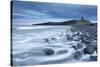 Dunstanburgh Castle Overlooking the Boulder Strewn Shores of Embleton Bay, Northumberland, England-Adam Burton-Stretched Canvas