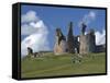 Dunstanburgh Castle Ruins, Northumberland, England-David Wall-Framed Stretched Canvas