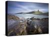 Dunstanburgh Castle with Rocky Coastline in Foreground, Embleton Bay, England-Lee Frost-Stretched Canvas