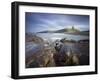 Dunstanburgh Castle with Rocky Coastline in Foreground, Embleton Bay, England-Lee Frost-Framed Photographic Print